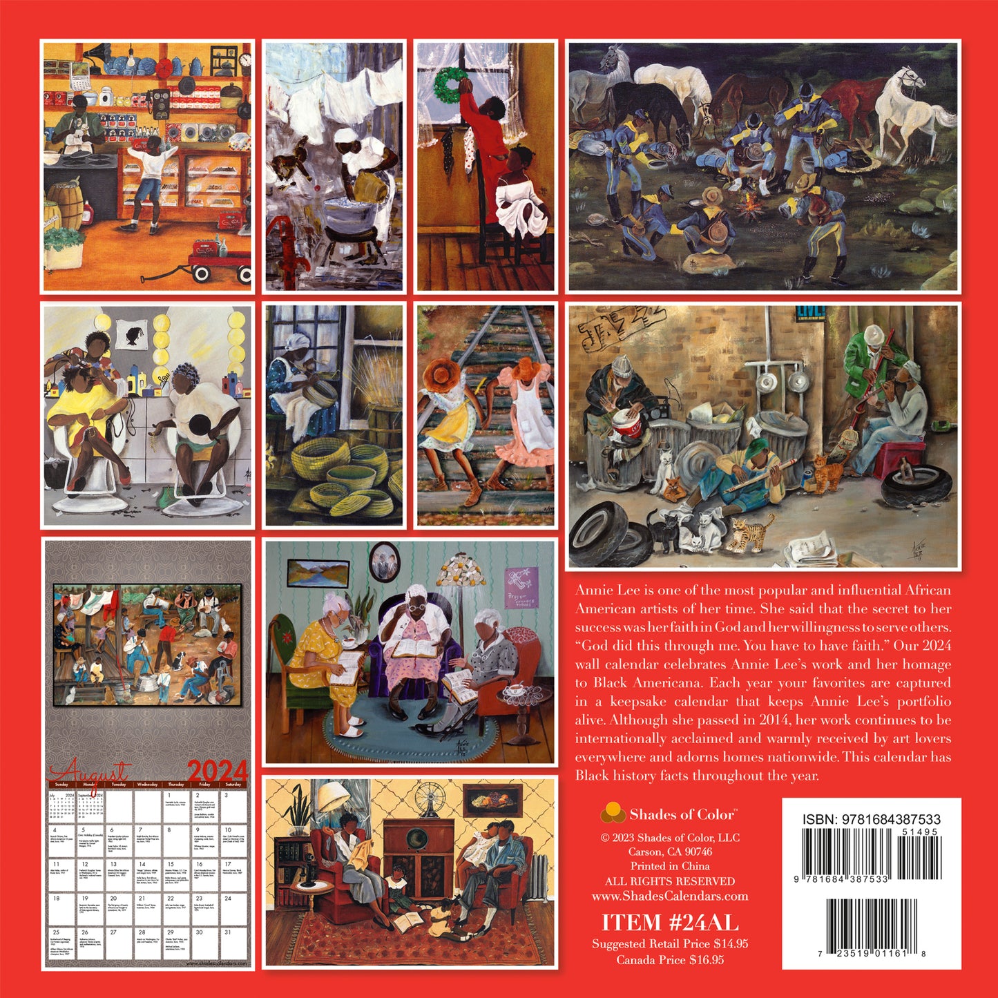 The Art of Annie Lee African American Wall Calendar