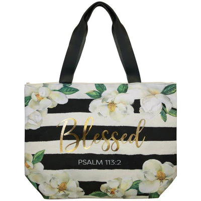 "Blessed Magnolia" Canvas Bag