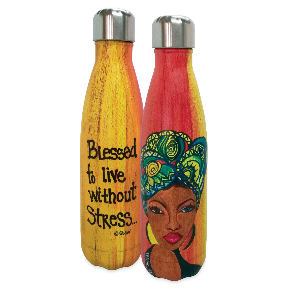 Our Blessed To Live Without Stress Stainless Steel Bottle