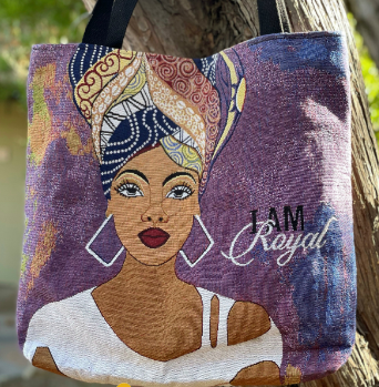 I Am Royal Woven Bag